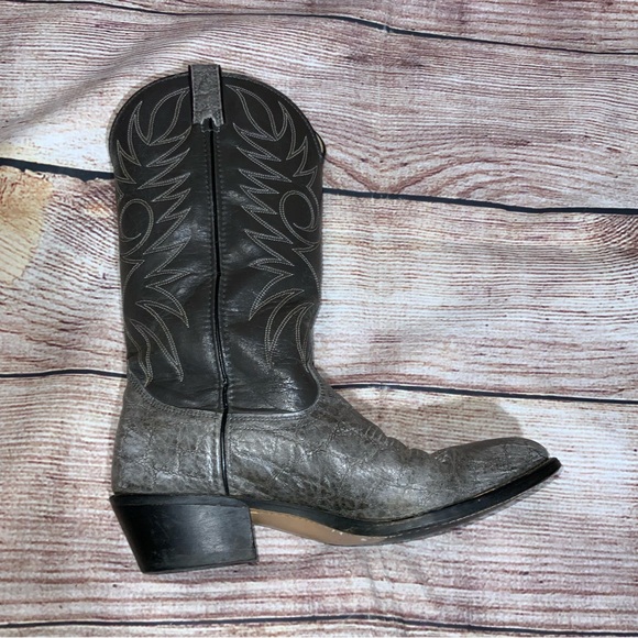 Vintage Acme Round Toe Grey Cowboy Boots Size 9D - Picture 13 of 16